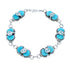 Native American Zuni Sterling Silver Turquoise Snake Bracelet JX122240